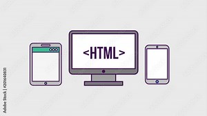 technology devices digital programming coding developer animation hd