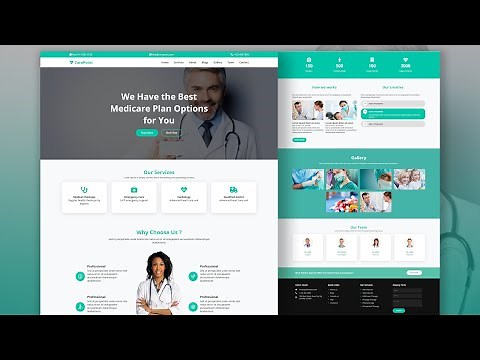 Complete Responsive Hospital Website Design Template Using HTML - CSS - JavaScript || Step By Step