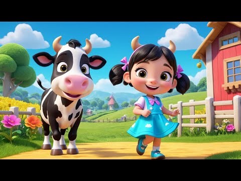 Happy Cow Step Step Dance | Fun Kids Song | Playful Animal Rhyme
