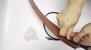 Cable Floor Cover LZEOY, 10ft Electrical Cord Cover, Wood Grey Floor Wire Cover, Soft PVC Floor Cable Covers for Cords, Electric Cord Covers for Floor for Home, Offices, Hotel, Outdoor