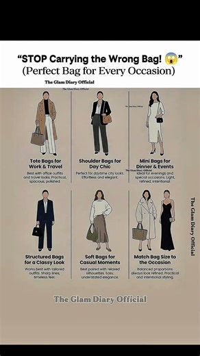 How to Match Your Bag to the Occasion😱_Tote, Shoulder, Mini & More#bagsandoccasions #ootd#bagstyling
