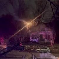 Watch til the end: Power lines catch fire and arc in Carbondale, IL