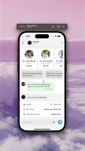 Flutter Chat with AI Screen UI - Docy UI Kit #flutter