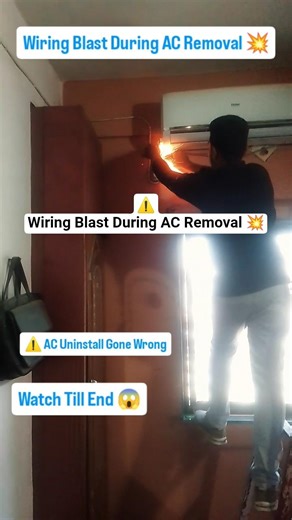 AC Uninstall Wiring Blast 💥⚡ Full Repair Process