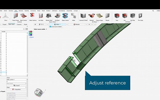 HyperMesh Elastic Section 根据几何更新1d单元截面