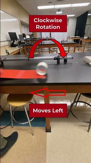 The cylinder and paper problem solution - conservation of angular momentum #physics #experiment