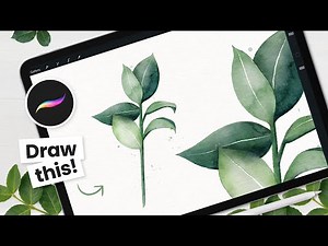 How To Paint Watercolor LEAVES • Procreate Tutorial