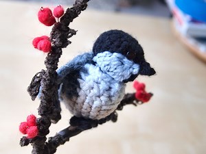 Singing Crochet Chickadee