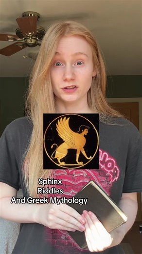 The Sphinx & Oedipus #greekmyth Did you solve the riddle, or would you be the Sphinx’s next meal? Her parents are either Orthos and Chimera or Typhoeus and Echidna (Latin spellings.) #riddles
