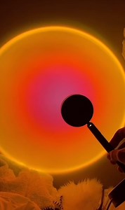 Colorful Sunset Projection Lamp – USB Rechargeable 185mm Ambient Light for Home Decor & Mood Lighting - Etsy