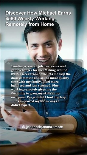 Work from Home: How Michael Makes $580 Weekly | Remote Jobs