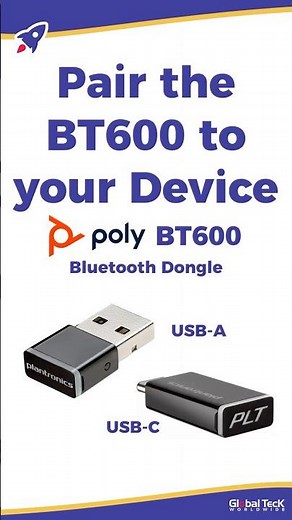 From Plug to Play: How to Set Up Your Poly BT600 Dongle #shorts