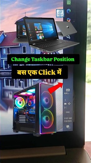 How to change taskbar position | Change taskbar position 🤔 #taskbar setting | #shorts #taskbar