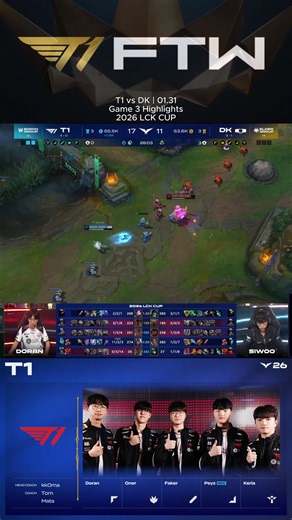T1 vs DK • 01.25 • Game 3 Highlights • 2026 LCK Cup | T1 FTW