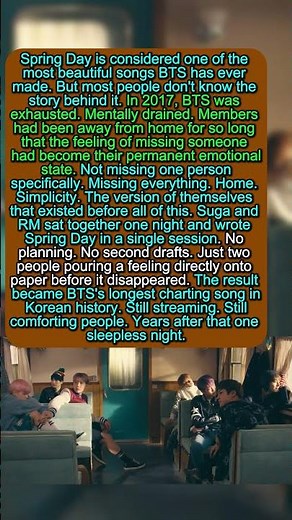 BTS Wrote THIS Song in 1 Night#SpringDay #BTSSongStory #SpringDayMeaning