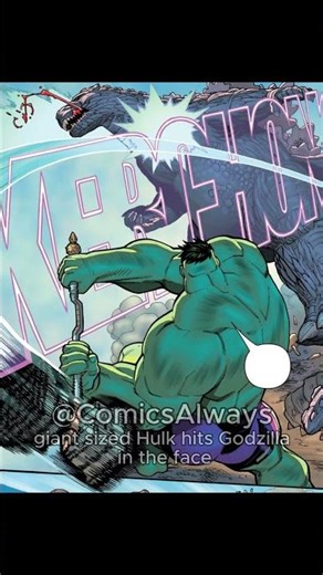 Godzilla Versus Giant Sized Hulk #Godzillavs #hulk #marvel