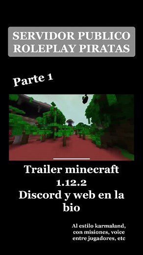 Servidor público de roleplay de piratas en Minecraft