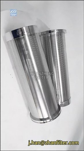 custom Johnson screen filter element used in filter housings #filtermanufacturer