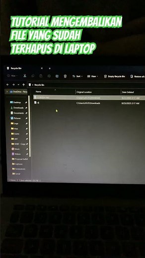 Tutorial mengembalikan file yang sudah terhapus di laptop