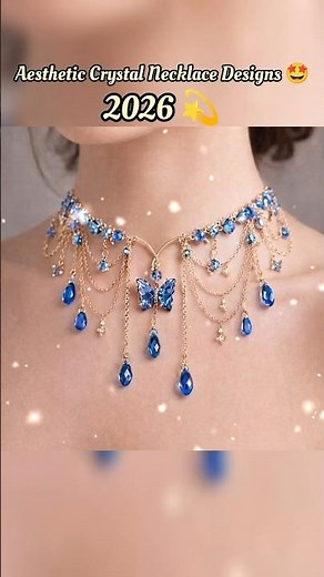 🤩Beautiful Crystal Necklace Designs 2026🔥/ Fairy-core Layered Chokers✨#shorts #necklace #aesthetic