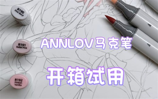 【开箱】ANNLOV马克笔试用 肤色