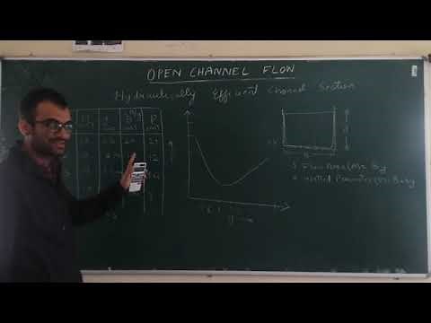 Open channel flow - 17 [Hydraulically efficient channel section, conditions for rectangular channel]