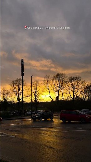 Stunning Coventry Sunset | Clouds & City in Golden Light ✨️