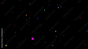 Motion graphic confetti from down step Full HD