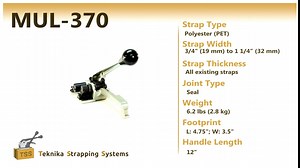 IDL Packaging PRO Strapping Tool Set for 3/4" Polyester (PET) Strapping – Best-in-Class Teknika MUL-370 Tensioner and MUL-381 Sealer – High-Performance Packaging Strapping Tool Kit