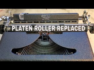 1936 Royal Deluxe Typewriter Replaced Chipped Bad Platen Roller, Remove and Install, Restored Print