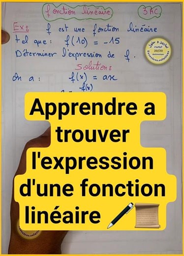 Learn how to find the expression of a linear function 🖊📜