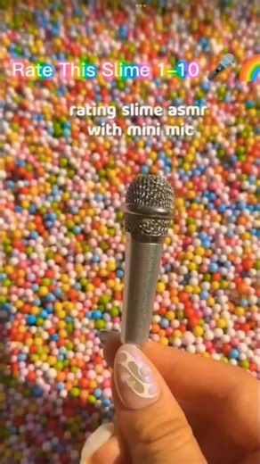 Rate This Slime 1–10 🎤🌈 Mini Mic ASMR (So Satisfying) #shorts