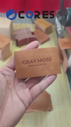 Automatic leather label machine