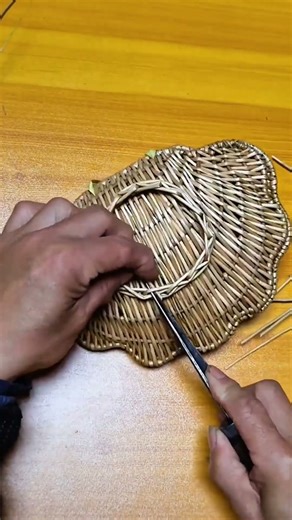 Make a beautiful woven mat in the shape of a shell #diyprojects #diy