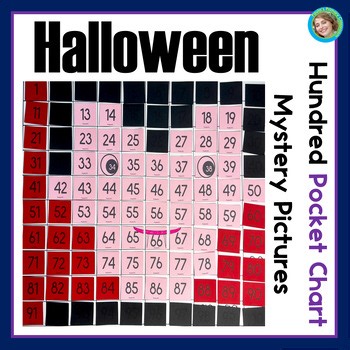 Halloween 100s Hundreds Chart Mystery Pictures Place Value Math Pocket Charts
