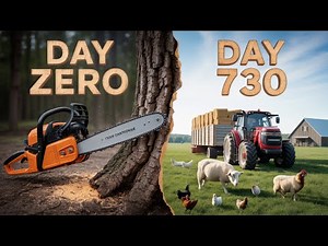 I SPENT 2 YEARS BUILDING A FARM WITH $0 AND A CHAINSAW l FS25 l Part 1