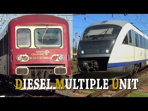 Diesel Multiple Unit - in Timisoara Railway Station - Diesel Trains