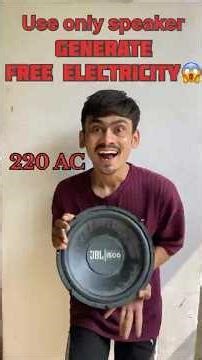 I Created Free Electricity Using Only Speakers #shorts #diy