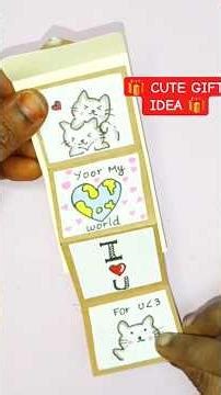 Cute Gift Idea 💖 | DIY Pull-Out Love Card 🎁 | Easy Handmade Card #shortsfeed #diy