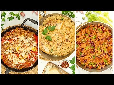3 Delicious Rice Skillets | Easy One Dish Dinner Recipes