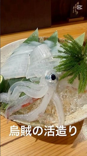 【泳ぎイカ姿造りと絶品 河内鴨のたたき】 大阪 夏の風物詩 鱧しゃぶ 2026年6月 #イカ刺身 #イカ姿造り #イカの活造り #shorts