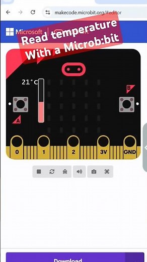 Turn your Micro:bit into a digital thermometer #Microbit #STEM #CodingForKids #TemperatureSensor
