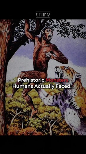 🦖 4 Prehistoric Monsters Early Humans ACTUALLY Faced #HumanEvolution