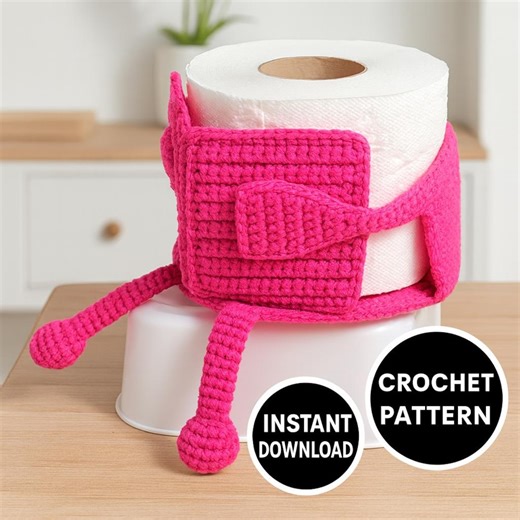 Crochet Toilet Paper Holder Pattern: Funny Bathroom Amigurumi (PDF Download) - Etsy