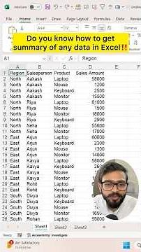 Summary of any Data in Excel‼️Use Excel Amazing Feature - Pivot tables #excel #exceltips