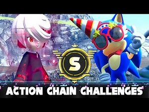 Sonic Frontiers (Switch) - All S-Ranks: Action Chain Challenge (Ouranos Island)