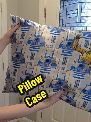 Cool pillow case that is satin and featuring C3PO & R2D2 !! | pillow cases