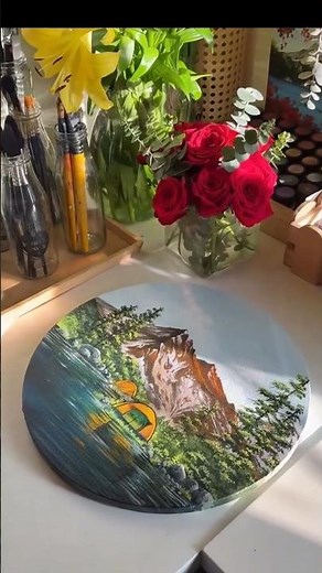 Beautiful canvas painting #shorts