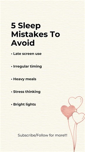 5 Sleep Mistakes To Avoid