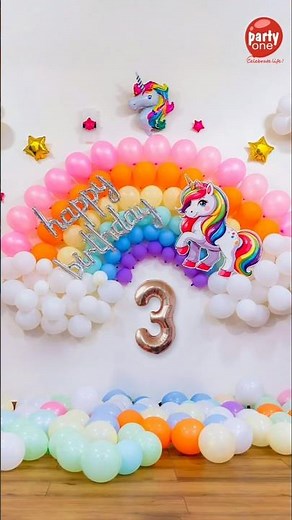 Rainbow Unicorn Theme Birthday Decoration